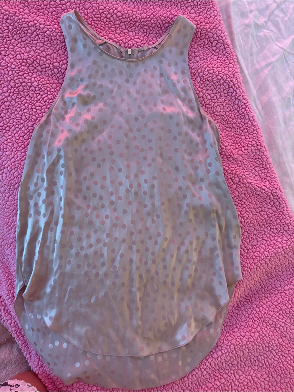 Wilfred Lavender Polka Dot Silk Top